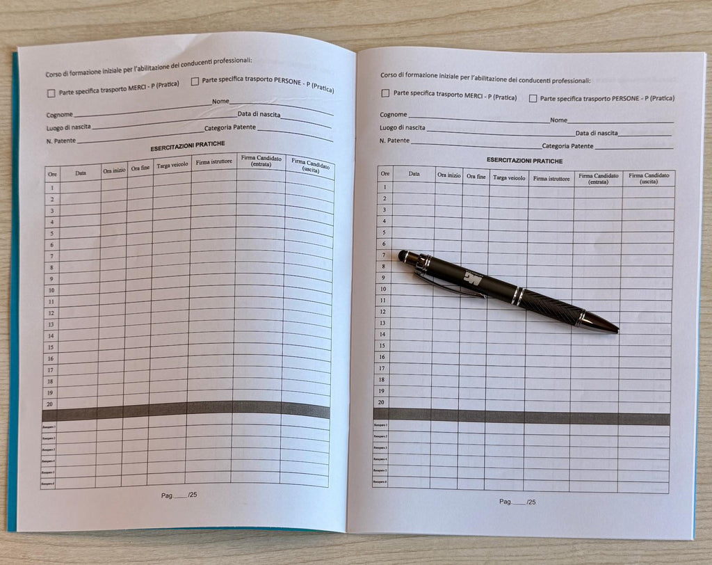 Registro di Frequenza al Corso di Formazione Iniziale CQC - PRATICA
