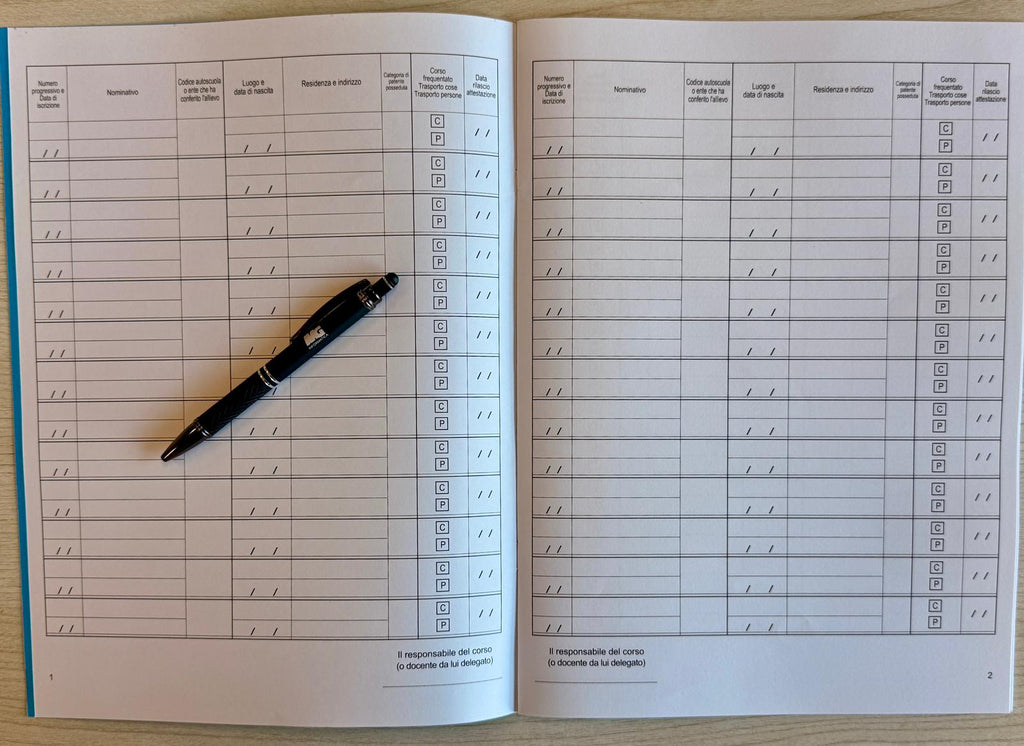 Registro iscrizione CQC formazione periodica