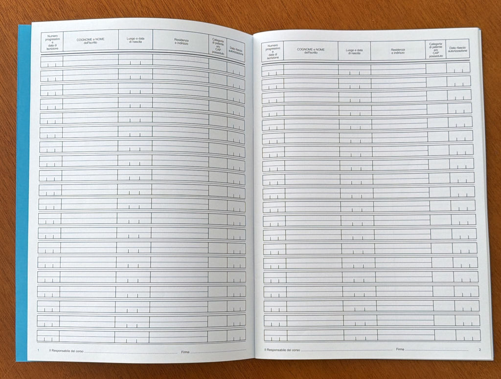 Registro di Iscrizione al Corso di Recupero Punti CQC