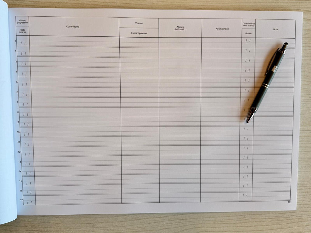 Registro giornale degli incarichi